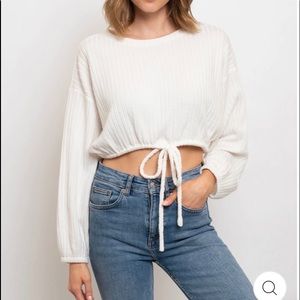 🔥NWT🔥RIB TIE FRONT KNIT SWEATER